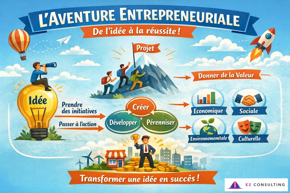 L’aventure entrepreneuriale : définition, exemples concrets et enjeux clés