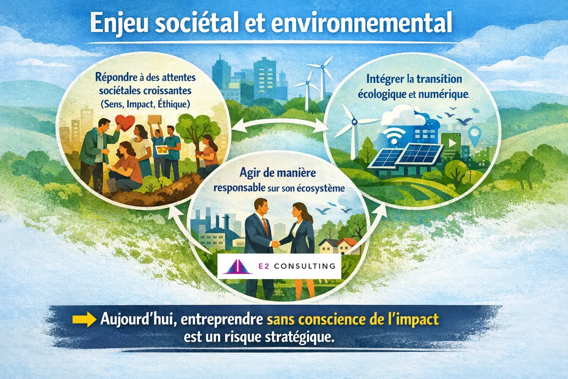 Enjeu sociétal et environnemental selon E2 CONSULTING